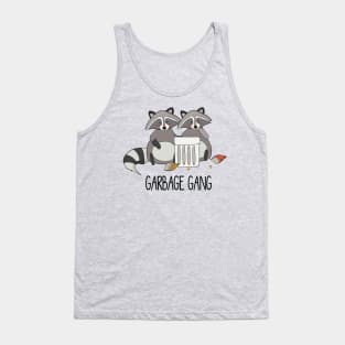 Garbage Gang, Funny Cute Raccoon Friends Tank Top